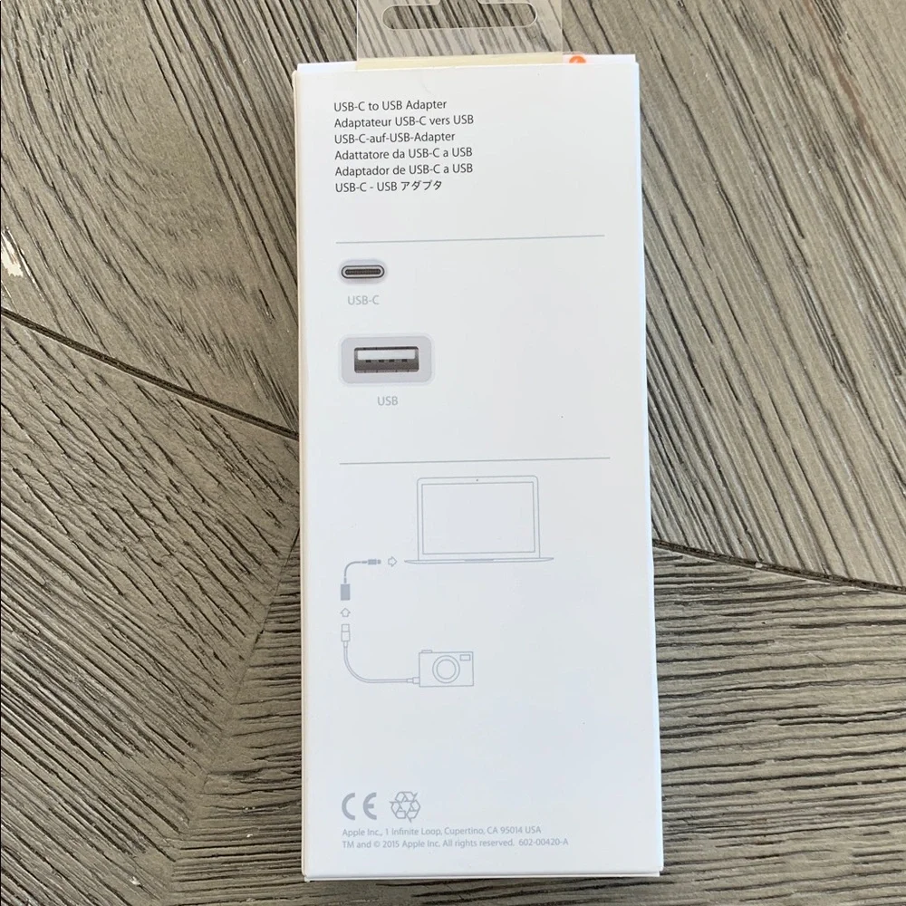 Apple USB-C to USB Adapter - Sleek White, NWT